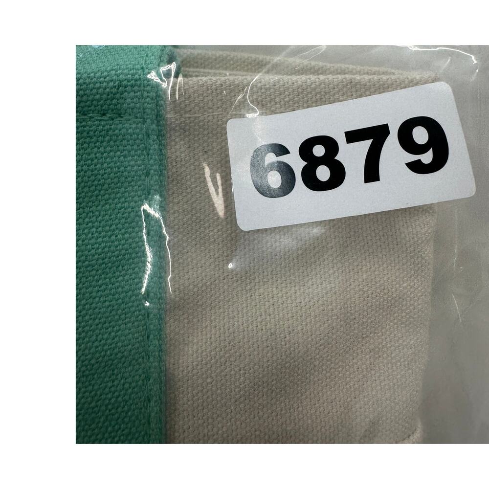 Trader Joe's Mini Pastel Canvas Tote Bag Mint Green Limited Edition - Picture 9 of 9